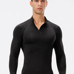 High Stretch Tight Sports Collar Long Sleeves for Men