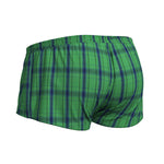 2 Pack Men's Cotton Plaid Boxers with 3D U-Pouch and Button Fly