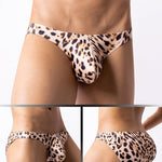 4 Pack Men's Low Rise Print U-Pouch Moisture Wicking Bikinis