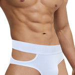 Men’s Ribbed Cutout Stretch Cotton Briefs