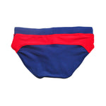 Men's Seamless Comfort Color-Blocked Quick-Dry Swim Briefs
