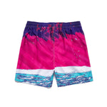 Men’s Striped Print Drawstring Board Shorts