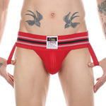 2 Pack Men's Supportive Fit Comfy Waistband Anti-Chafing Stretch Jockstrap