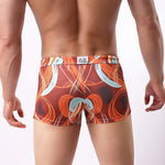Men's Printed Skinny Swim Trunks With Drawstring