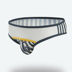 Men's Spliced Striped Mesh Pouch Briefs
