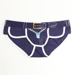 Zipper Belt Printed Cotton Pouch Briefs