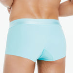 3 Pack Men's  Ice Silk Solid Color Breathable Antibacterial Trunks