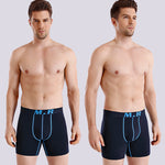 4 Pack Men's Comfortable Cotton Anti-Chafing High Elasticity Sports Boxer Briefs
