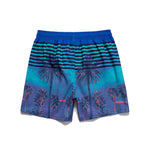 Men’s Striped Print Drawstring Board Shorts