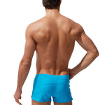 Men's Zippered Pocket Design Moisture-Wicking Swim Shorts & Trunks