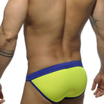 Men's Dual-Tone Swim Briefs with Removable Padding