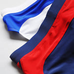 Men's Seamless Comfort Color-Blocked Quick-Dry Swim Briefs