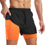 Men's Quick-Dry Digital Print Double-Layer Board Shorts