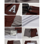 Men's Anti-Odor Bold Prints Stretch Fit Color-Blocked Swim Trunks
