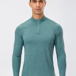 Men's Zip-Up Sports Long Sleeve Shirt