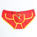 Zipper Belt Printed Cotton Pouch Briefs