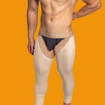 Men's Low-Waist Sexy Hollow Silk-Smooth Semi-Transparent Thermal Pants
