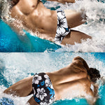 Men's Lightweight Low-Rise Bold Prints Swim Briefs & Trunks