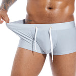 Men’s U Convex Pouch Swim Trunks with Drawstring