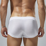 2 Pack Men's Low-Rise Solid Breathable Cotton Trunks