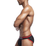 Men's Color Fabric Elastic Waistband Bikini