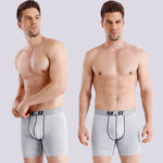 4 Pack Men's Comfortable Cotton Anti-Chafing High Elasticity Sports Boxer Briefs