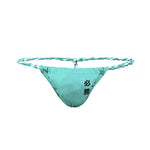 4 Pack Men's Low Rise Sexy Letter Embroidery Lace-Up Thongs