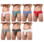 2 Pack Men's Low Rise Back Hollow 3D U-convex Large Pouch T-Back Briefs