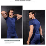 Men's Full Coverage Mesh Panel Quick-Dry Fabric Odor-Control Tops & Tights