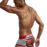 2 Pack Men's Breathable Cotton Skin-Friendly Sexy Low-Rise & Revealing Jockstraps