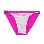 Men's Quick-Dry Odor-Control Solid Color Side Snap Swim Briefs