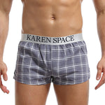 2 Pack Men's Thin & Breathable for Home & Sleep Plaid Boxers