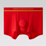 2 Pack Men's Ultra-Soft Modal Double Supportive Pouch Skin-Friendly Soft Trunks