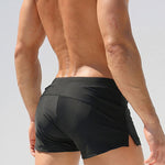 Men's Solid Color Breathable Stretch Swim Trunks