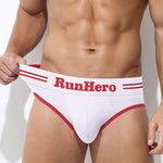 3 Pack Men's Low-Rise Sports Breathable Fitness Hip-Lifting Cotton Briefs