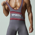 Men's Soft-Touch Solid Color Movement-Friendly Zero-Irritation Wrestling Singlet Bodysuit