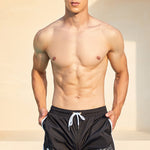 Men’s Waistband Drawstring Beach Swim Shorts