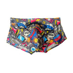 Men's Low-Rise Printed Quick-Dry Sport & Vacation Seamless Comfort Swim Shorts