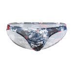 4 Pack Men's Low-Rise Printed U-Pouch Mesh for Breathability Briefs