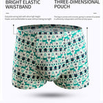 5 Pack Men's Trendy Prints Mid-Rise Skin-Friendly Cooling Airflow Boxer Briefs