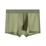 4 Pack Men's Antibacterial Comfy Waistband Ice Silk Trunks
