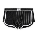 4 Pack Men's Ultra-Soft Breathable Cotton Striped Design Comfort Trunks & Boxers Briefs