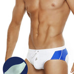 Men's Seamless Comfort Color-Blocked Quick-Dry Swim Briefs