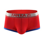 2 Pack Men's Color Block U-Pouch Mid-Rise Sporty Trunks