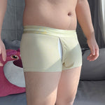 3 Pack Men's Breathable Comfort Double-Sided Access Soft Waffle Cotton Trunks