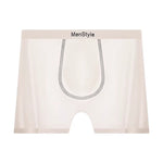 3 Pack Men's Ice Silk Full-Coverage Antibacterial Mid-Rise Boxer Briefs