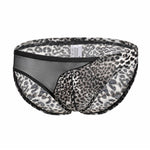 2 Pack Men's Second-Skin Feel Leopard Print Design Briefs