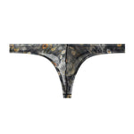 4 Pack Men's Trendy Prints U-Pouch Mesh & Breathable Thongs