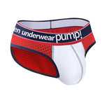 2 Pack Men's Breathable Mesh Comfortable U-convex Large Pouch Sports Briefs