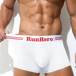 3 Pack Men's Solid Color Sports Breathable Cotton Large Pouch Boxer Briefs